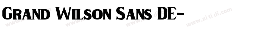Grand Wilson Sans DE字体转换